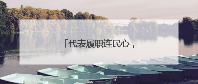 代表履职连民心，群众智慧筑家园
