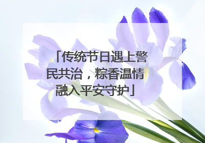 传统节日遇上警民共治，粽香温情融入平安守护