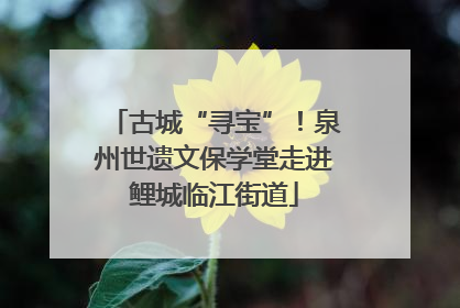 古城“寻宝”！泉州世遗文保学堂走进鲤城临江街道