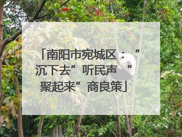 南阳市宛城区：“沉下去”听民声 “聚起来”商良策