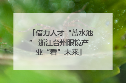 借力人才“蓄水池” 浙江台州眼镜产业“看”未来
