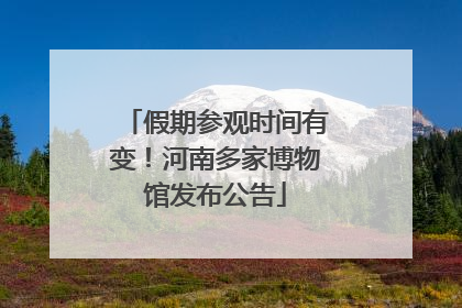 假期参观时间有变！河南多家博物馆发布公告