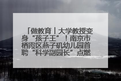 做教育︱大学教授变身“孩子王”！南京市栖霞区燕子矶幼儿园首聘“科学副园长”点燃萌娃科学梦