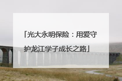 光大永明保险：用爱守护龙江学子成长之路