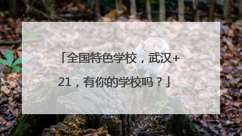 全国特色学校，武汉+21，有你的学校吗？
