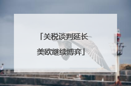 关税谈判延长 美欧继续博弈
