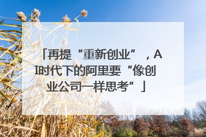 再提“重新创业”，AI时代下的阿里要“像创业公司一样思考”