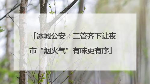 冰城公安：三管齐下让夜市“烟火气”有味更有序