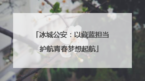冰城公安:以藏蓝担当 护航青春梦想起航