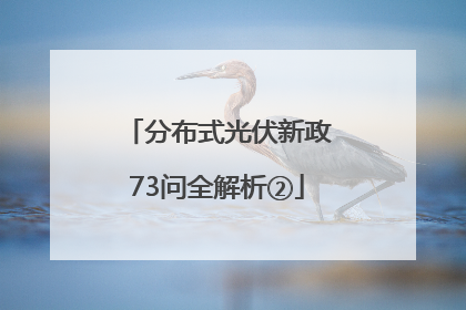 分布式光伏新政73问全解析②