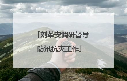 刘革安调研督导防汛抗灾工作