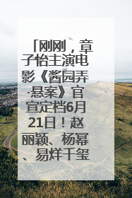 刚刚，章子怡主演电影《酱园弄·悬案》官宣定档6月21日！赵丽颖、杨幂、易烊千玺等角色海报曝光