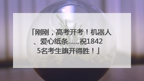 刚刚，高考开考！机器人、爱心纸条……祝18425名考生旗开得胜！