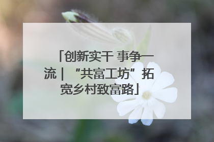 创新实干 事争一流｜“共富工坊”拓宽乡村致富路