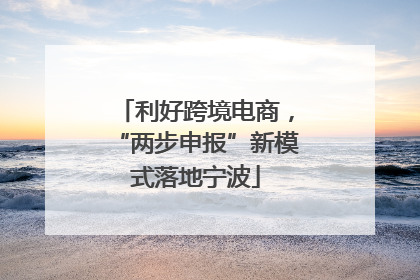 利好跨境电商，“两步申报”新模式落地宁波