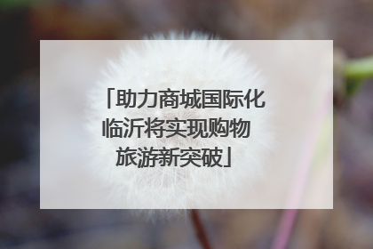 助力商城国际化 临沂将实现购物旅游新突破