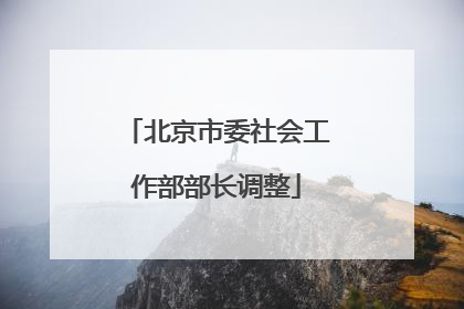 北京市委社会工作部部长调整