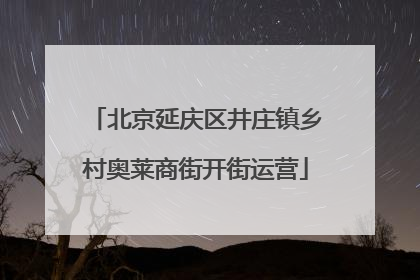 北京延庆区井庄镇乡村奥莱商街开街运营