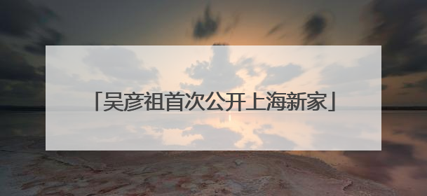 吴彦祖首次公开上海新家