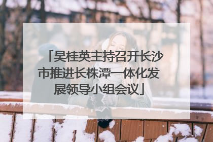 吴桂英主持召开长沙市推进长株潭一体化发展领导小组会议