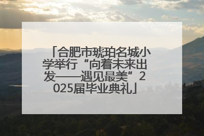 合肥市琥珀名城小学举行“向着未来出发——遇见最美”2025届毕业典礼