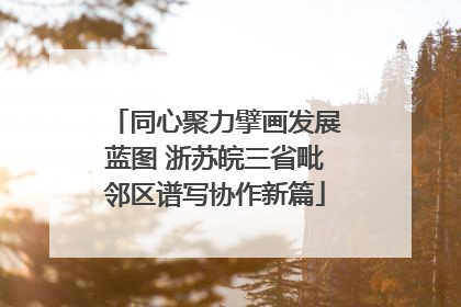 同心聚力擘画发展蓝图 浙苏皖三省毗邻区谱写协作新篇