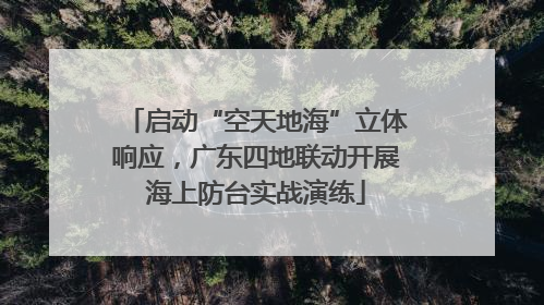 启动“空天地海”立体响应，广东四地联动开展海上防台实战演练