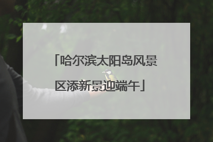 哈尔滨太阳岛风景区添新景迎端午