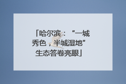 哈尔滨：“一城秀色，半城湿地”生态答卷亮眼