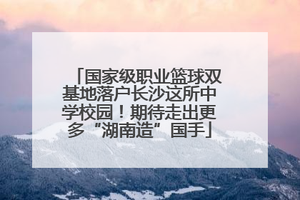 国家级职业篮球双基地落户长沙这所中学校园！期待走出更多“湖南造”国手