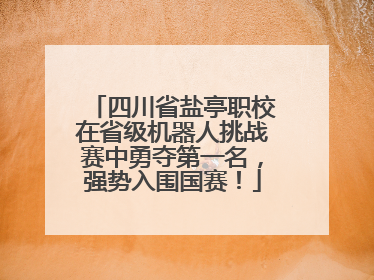 四川省盐亭职校在省级机器人挑战赛中勇夺第一名，强势入围国赛！