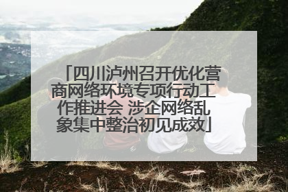 四川泸州召开优化营商网络环境专项行动工作推进会 涉企网络乱象集中整治初见成效