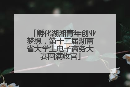 孵化湖湘青年创业梦想，第十二届湖南省大学生电子商务大赛圆满收官
