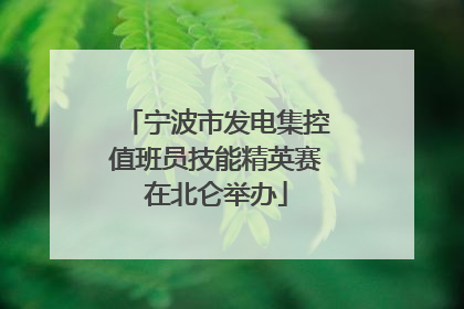 宁波市发电集控值班员技能精英赛在北仑举办