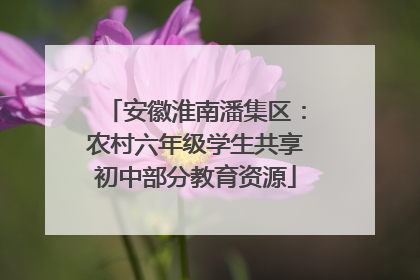 安徽淮南潘集区：农村六年级学生共享初中部分教育资源