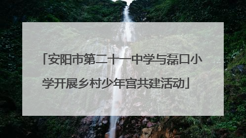 安阳市第二十一中学与磊口小学开展乡村少年宫共建活动