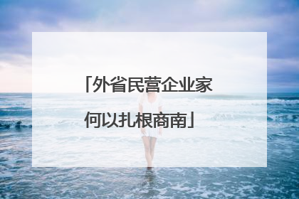 外省民营企业家何以扎根商南