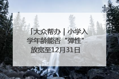 大众帮办｜小学入学年龄能否“弹性”放宽至12月31日？有地方已在探索