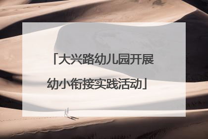 大兴路幼儿园开展幼小衔接实践活动