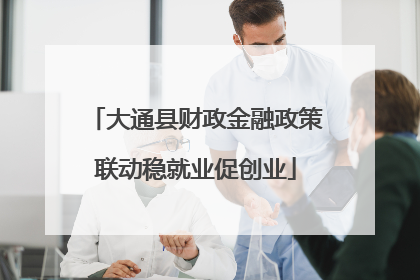 大通县财政金融政策联动稳就业促创业