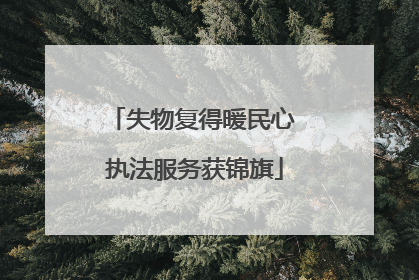 失物复得暖民心 执法服务获锦旗