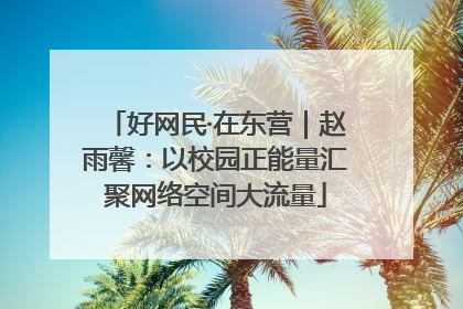 好网民·在东营｜赵雨馨：以校园正能量汇聚网络空间大流量