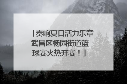 奏响夏日活力乐章 武昌区杨园街道篮球赛火热开赛！