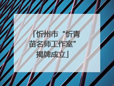 忻州市“忻青苗名师工作室”揭牌成立