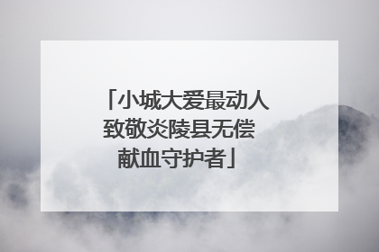 小城大爱最动人 致敬炎陵县无偿献血守护者