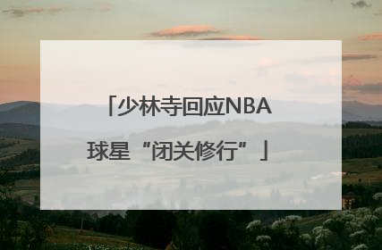 少林寺回应NBA球星“闭关修行”