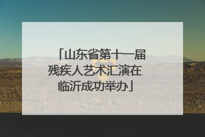 山东省第十一届残疾人艺术汇演在临沂成功举办