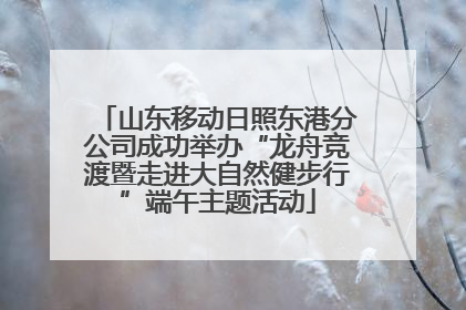 山东移动日照东港分公司成功举办“龙舟竞渡暨走进大自然健步行”端午主题活动