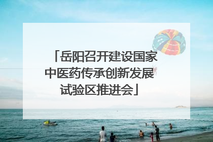 岳阳召开建设国家中医药传承创新发展试验区推进会