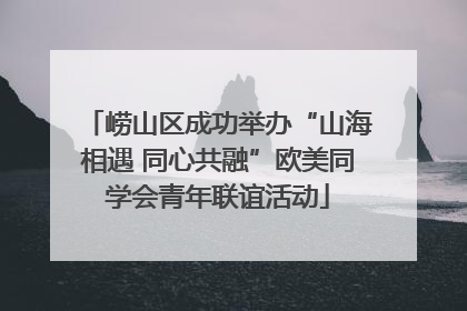 崂山区成功举办“山海相遇 同心共融”欧美同学会青年联谊活动